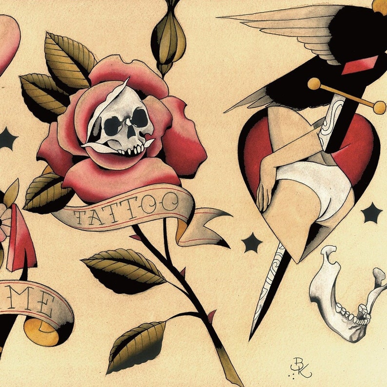 The Cut-Ups: Tattoo Flash from the Third Mind, by Brian Kelly image 3