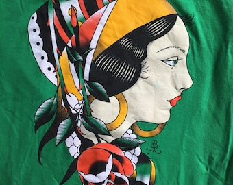 Tattoo Shirt of the Month Gypsy Girl t-shirt by Brian Kelly.