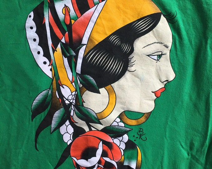 Tattoo Shirt of the Month Gypsy Girl t-shirt by Brian Kelly.