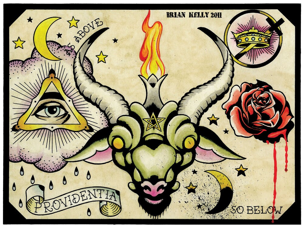 The Occult Tattoo Flash Set 7 by Brian Kelly 6 sheets Etsy The Occult Tattoo Flash Set 7 by Brian Kelly 6 sheets Etsy