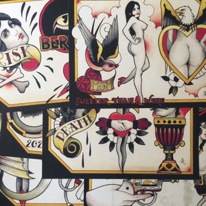 Tattoo Flash Set 52 by Brian Kelly. 6 sheets.