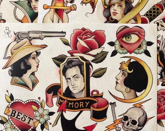 Tattoo Flash Set 67 by Brian Kelly. 5 sheets.