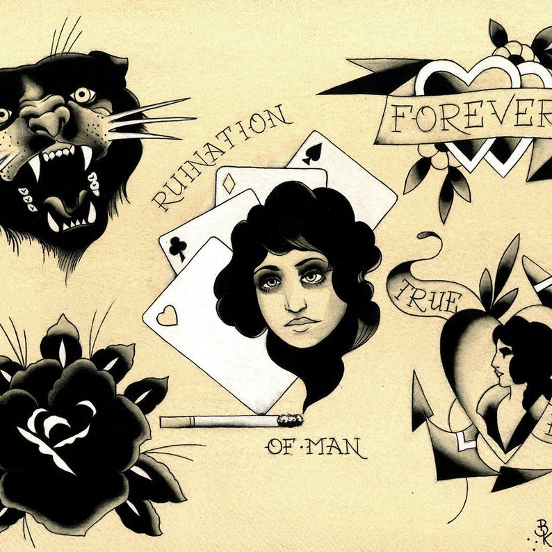 The Cut-Ups: Tattoo Flash from the Third Mind, by Brian Kelly image 10