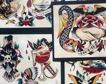Tattoo Flash Set 12 by Brian Kelly.  6 Sheets