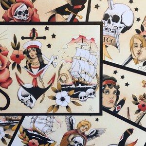 Tattoo Flash Set 44 by Brian Kelly. 6 sheets.
