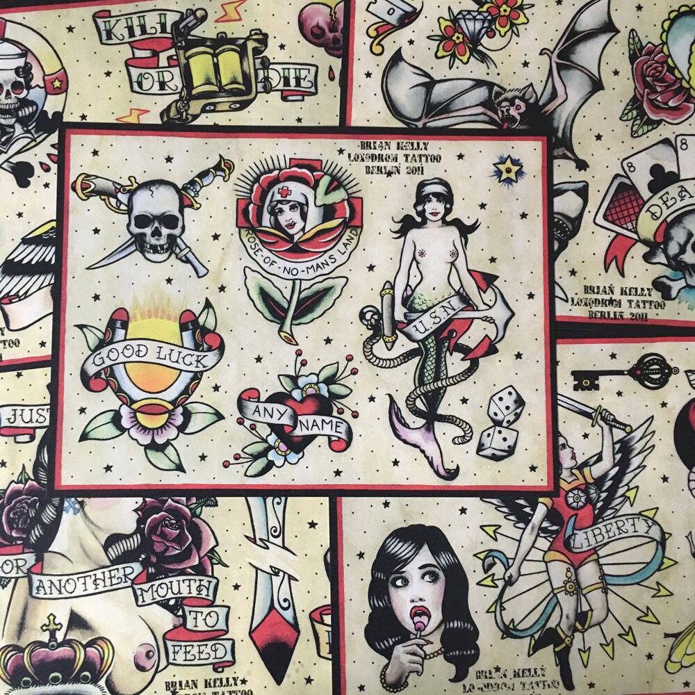 Tattoo Flash Set 5 by Brian Kelly. 5 Sheets. - Etsy