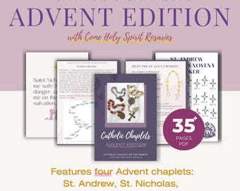 Coronillas Católicas - Guía Digital de Adviento - Coronilla de San Andrés, San Nicolás, Nuestra Señora de Guadalupe y Santa Lucía - Oración Católica de Adviento