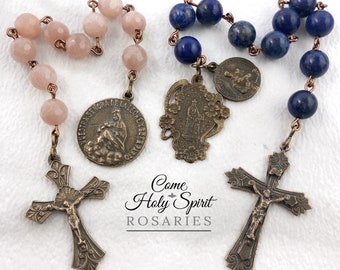 St. Gerard Majella & Our Lady of La Leche Catholic Pocket Rosaries -Handmade Catholic Rosary - Pocket Rosary Bundle - Catholic Mom Gift