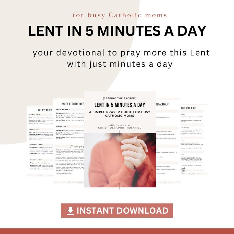 Lent in 5 Minutes a Day Devotional Guide 2026 - A Simple Prayer Guide ...