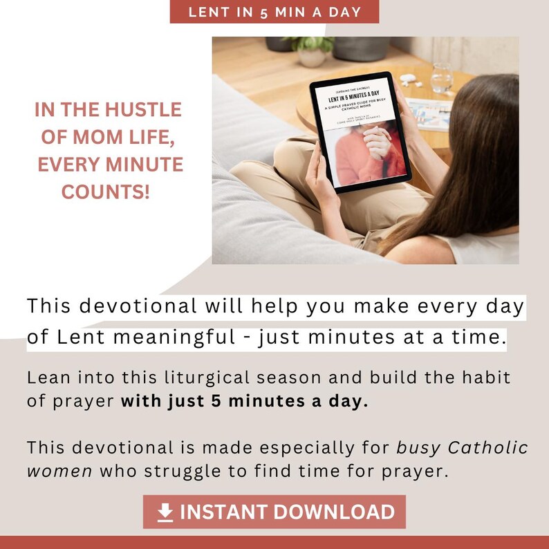Lent in 5 Minutes a Day Devotional Guide 2026 - A Simple Prayer Guide ...