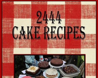 2444 Cake Recipes PDF E-Book Cookbook Instant Digital Download