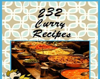 232 Curry Recipes PDF E-Book Cookbook Instant Digital Download