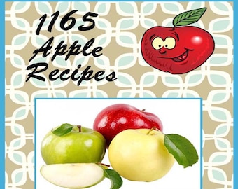 1165 Apple Recipes PDF E-Book Cookbook Instant Digital Download