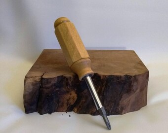 6 in 1 Screwdriver with an Octagonal Maple Handle