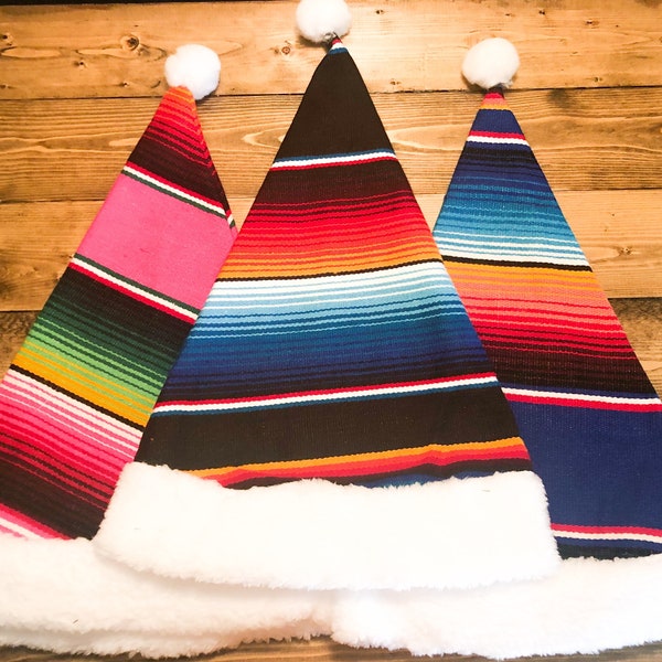 Serape Santa Hat, Serape Hat, Santa Hat, Santa Hats,Serape Christmas, Serape Santa