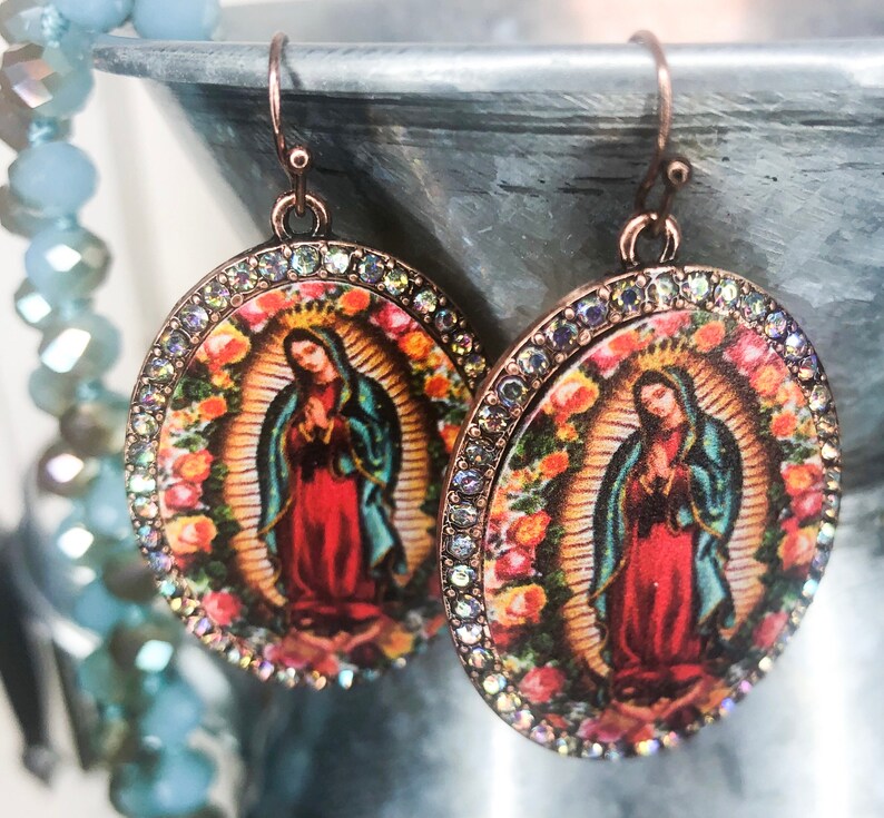 Virgin Mary Earrings Virgin Mary Earrings Catholic Etsy