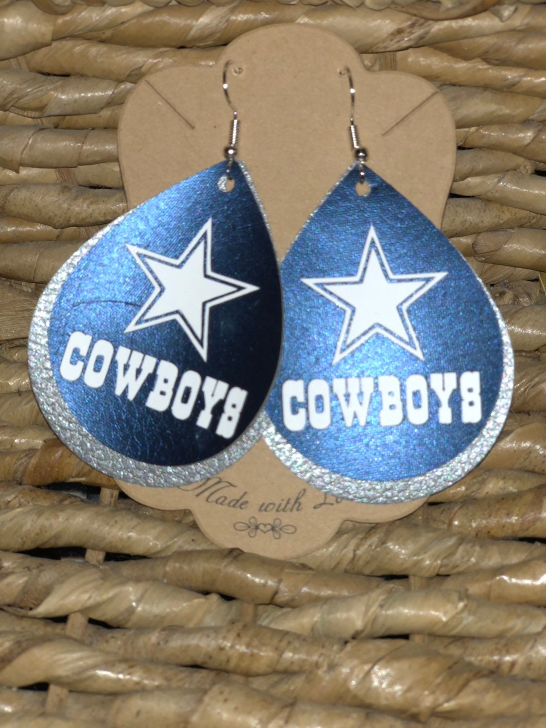 Dallas Cowboys Earrings Etsy