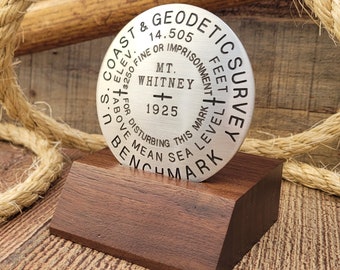 Pewter Engraved Benchmark