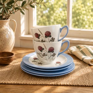 Copeland Spode Summer Days, Vintage Tea Cup Saucer Plate Trio S3304, Set Of 2