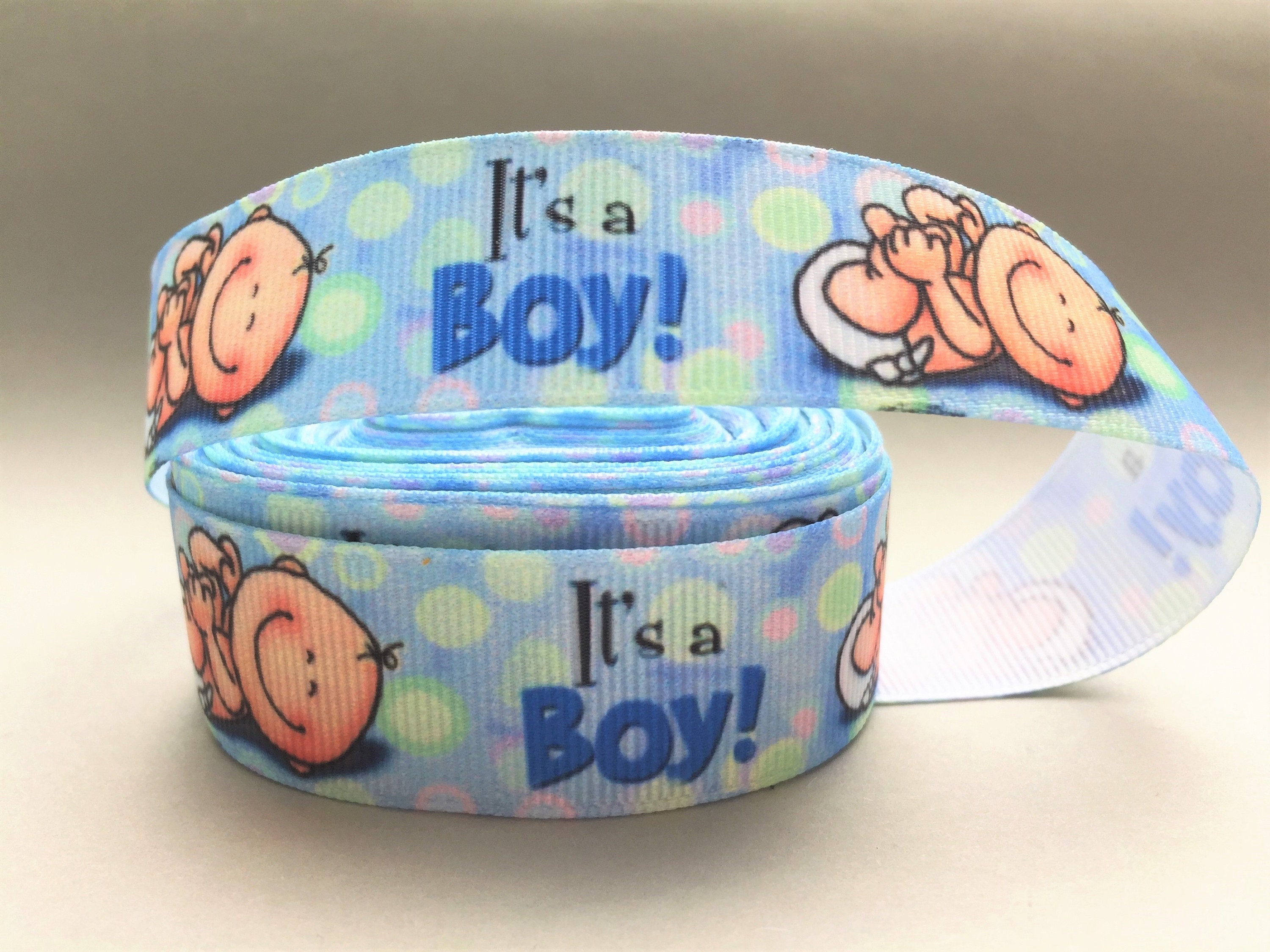 Baby Boy Ribbon 22mm Wide Grosgrain Ribbon For Cake Decoration Etsy