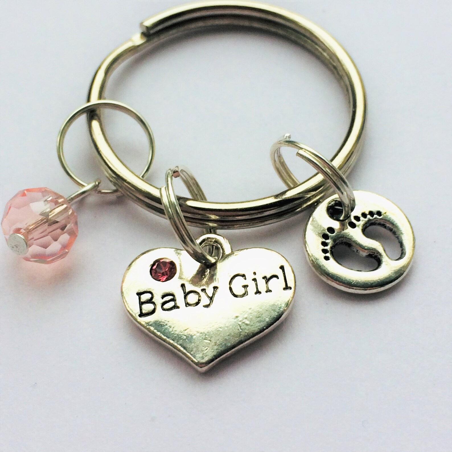 Baby Girl Keyring Baby Girl Gift Pregnancy Gift New Mum Etsy