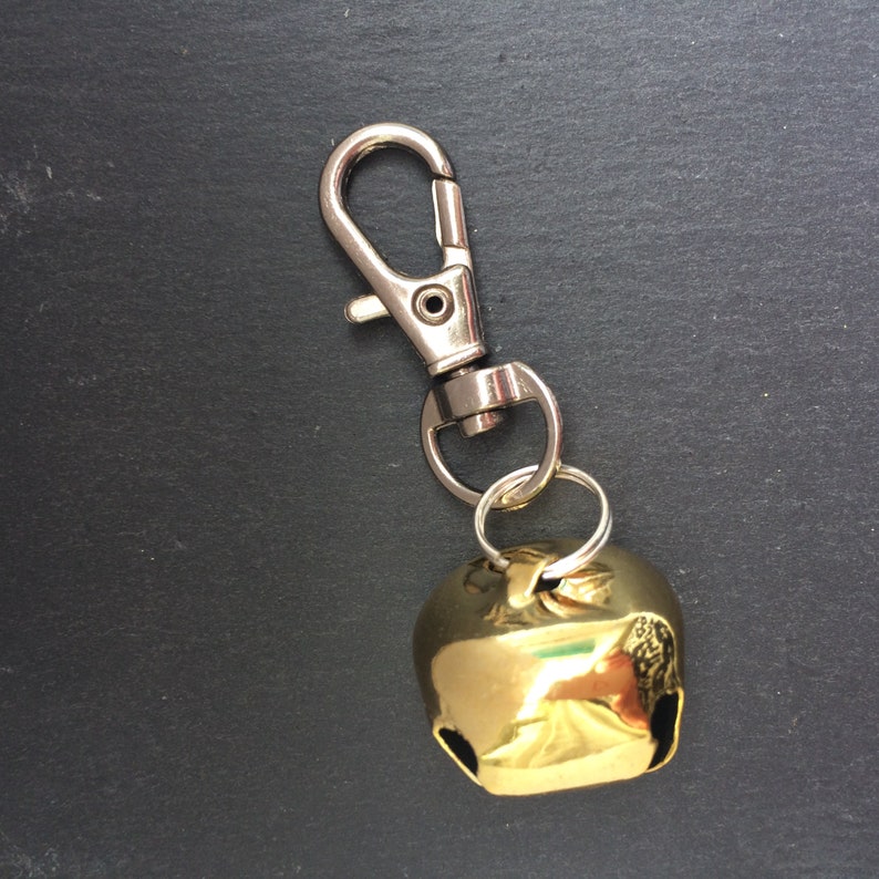 Gold Dog Collar Bell Clip on Dog Collar Bell LB2 - Etsy UK