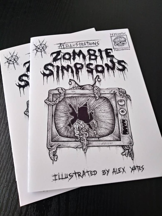Zombie Simpsons Art Book Horror Zine By Alex Yates Etsy Zombie Simpsons Art Book Horror Zine By Alex Yates Etsy