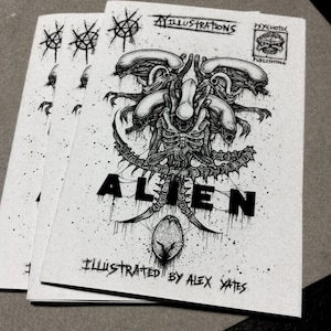 ALIEN Art Book /xenomorph horror art zine by ayillustrations image 1