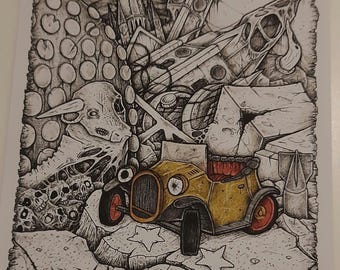 Post apocalyptic brum art print