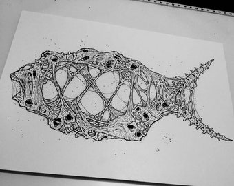 Jesus fish(ichthys) original drawing for sale