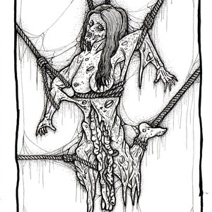 zombie bondage art book/ erotic zombie zine/ bdsm drawings image 5