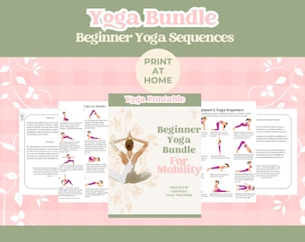 Beginner Mobility Bundle PDF Download, Yoga Mobility Sequences For Busy Women, Yoga Wellness Routine For Women, Fitness Illustrated Guide