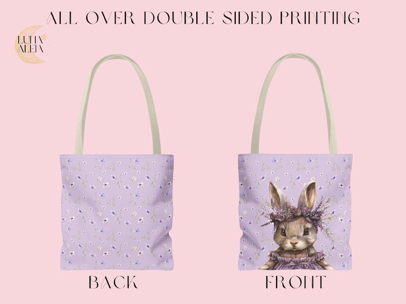 Lavender Bunny double sided print