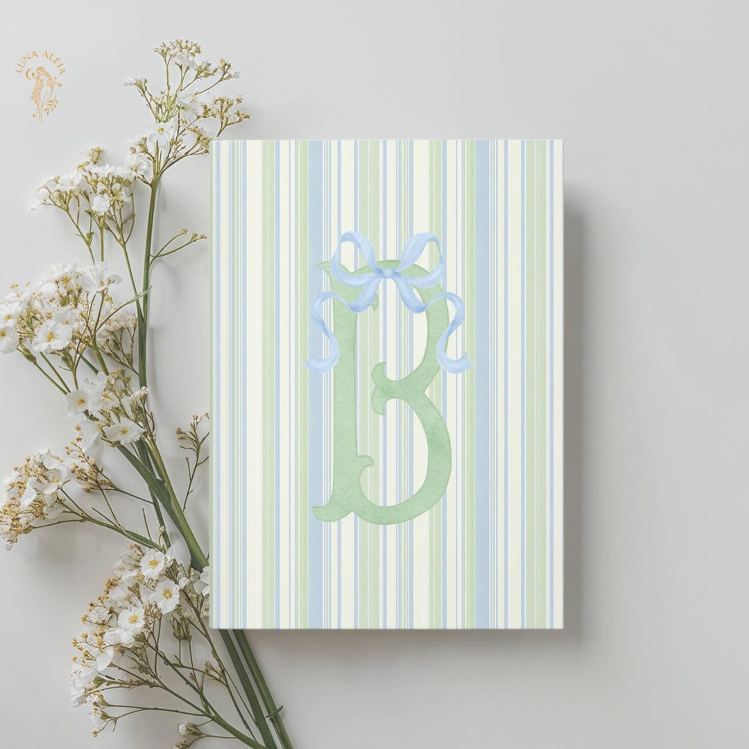 Custom Striped Monogrammed Journal, Personalized Name Journal Hardcover ...