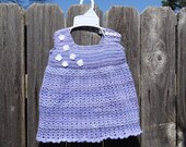 Crochet Dress, Little Girl Dress, Purple Sundress, Lavender Sleeveless Dress, Size 2T, 3T, Ready to Ship, Toddler Girl Gift