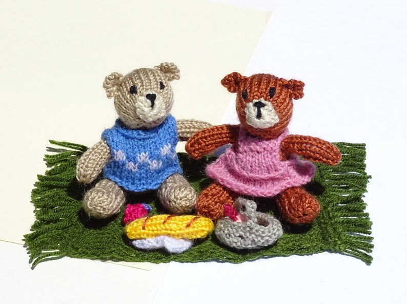 Hand Knit Teddy Bears Bears with Basket Knitted Bear Kids Toys Stuffed Bears All Handmade Knitted Bears with Clothes Ready to Ship