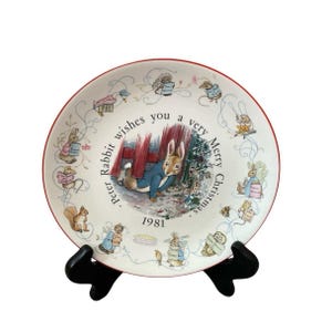 Peter Rabbit Plate Christmas - Etsy