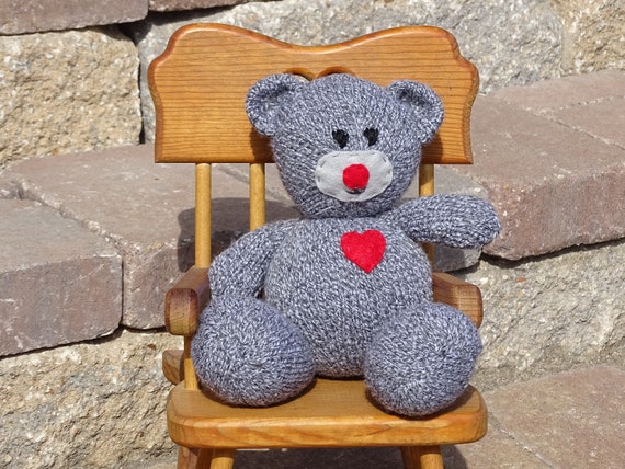 Hand Knit Teddy Bears Bears with Basket Knitted Bear Kids Toys Stuffed Bears All Handmade Knitted Bears with Clothes Ready to Ship