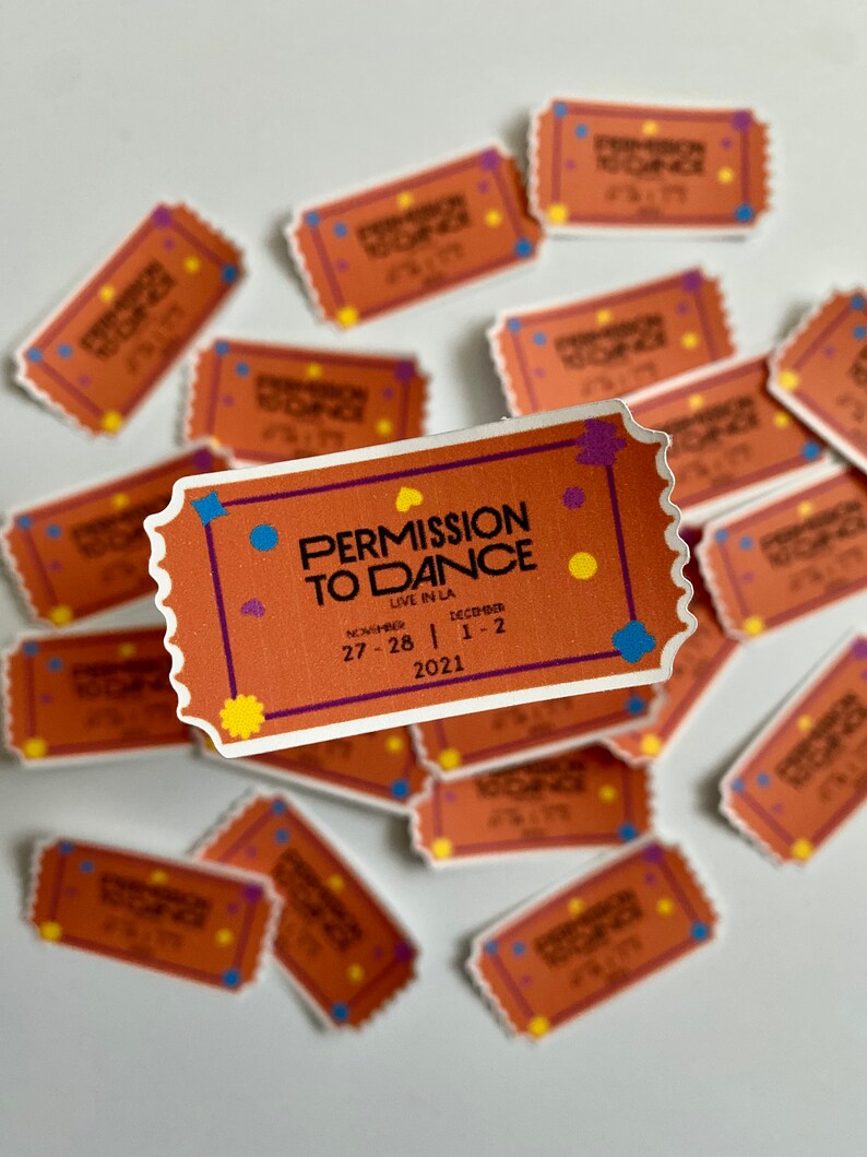 BTS Permission to Dance on Stage in LA Commemorative Sticker | Etsy