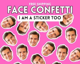Custom Face Confetti: Bachelorette Party Decorations, Groom Party Decor