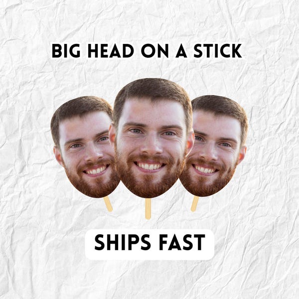 Bachelorette Party Face on a Stick, Big Heads on a Stick for Birthday Parties, Graduation, sporting events