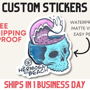 Custom Vinyl Stickers, Die Cut Stickers, Cut to Size Stickers, Ships Next Day, FAST SHIPPING, Free Proof Before Printing