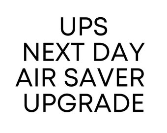 UPS Next Day Air Saver Shipping Upgrade