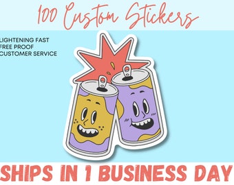 Custom Vinyl Stickers, Die Cut Stickers, Cut to Size Stickers, Ships Next Day, Gift for Artist, Free Proof Before Printing