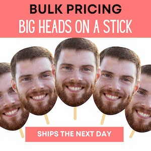 Bachelorette Party Face on a Stick, FREE SHIPPING, Big Heads on a Stick for Birthday Parties, Graduation, sporting events