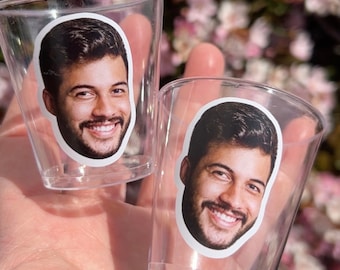 Custom Face Shot Glass: Bachelorette Party Favor, 2 oz Pour