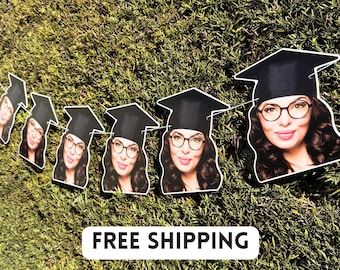 Custom Face Graduation Banner: Class of 2025 Photo Party Decor