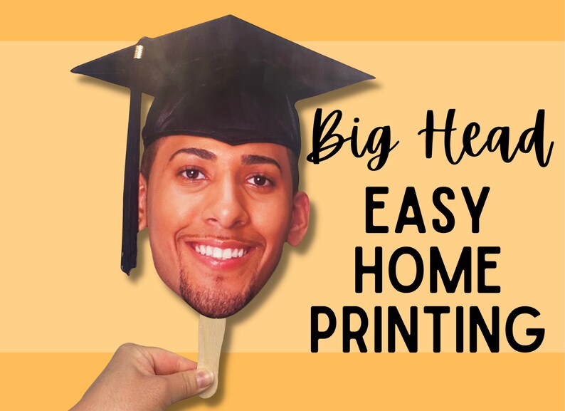 Printable Big Head on a Stick for Graduation 2022 Face on a Etsy