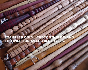 Hand Turned Wood Wand Bundle, Wizard Magic, Witchcraft Gift