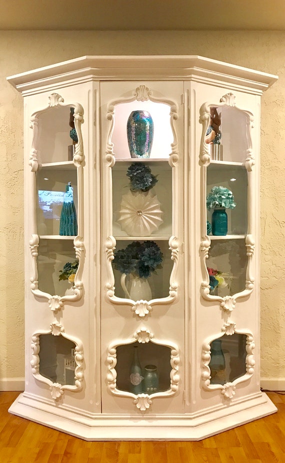 Ornate China Cabinet Etsy